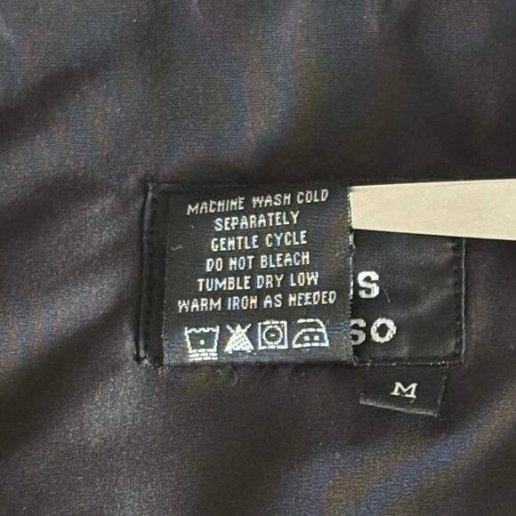 VTG Dennis Basso Nylon Barn Jacket Rain Coat Women's M | Black & Animal Print - Picture 8 of 12